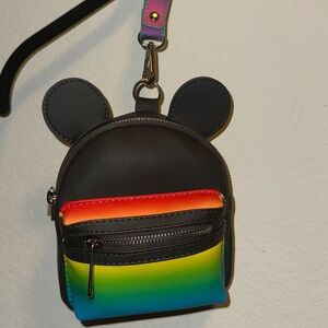 Loungfly Mini wristlet backpack.